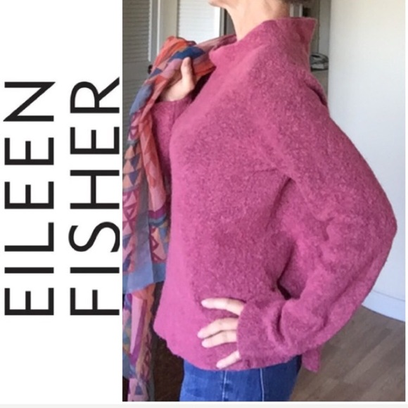 EILEEN FISHER Marled Sweater Sz Med - Picture 3 of 9